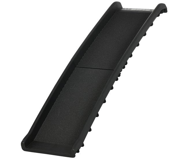 Conforama PawHut Rampa Plegable para Perros y Gatos con Almohadillas Antideslizantes Escaleras de Mascotas para Coche Cama Sofá Carga 75 kg 155x39x14 cm Negro