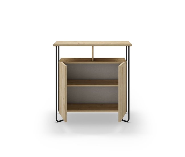 Conforama Pequeño Buffet De 2 Puertas Y Patas De Metal Dilly - L80 Cm