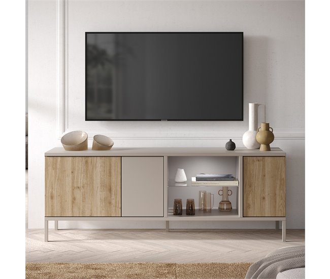 Conforama Pequeño Mueble TV 3 Puertas Y 1 Nicho L160 Cm - GENT
