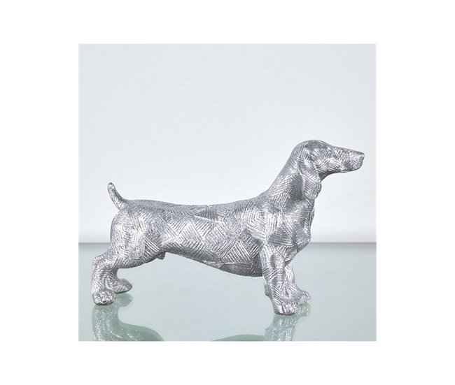 Conforama Perro Presume De Casa Lineas25*15*8plata Brillanteresina