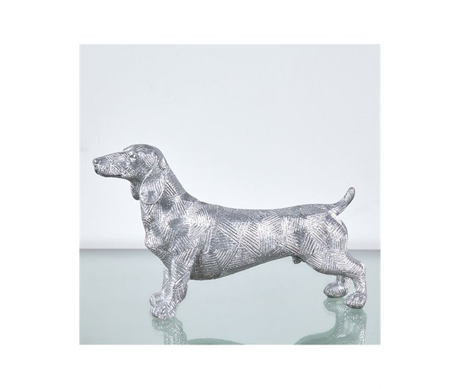 Conforama Perro Presume De Casa Lineas25*15*8plata Brillanteresina