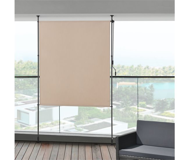 Conforama Persiana Enrollable Para Exteriores Cimarra Poliéster 200 X 270 X 310 Cm Color Arena [pro.tec]