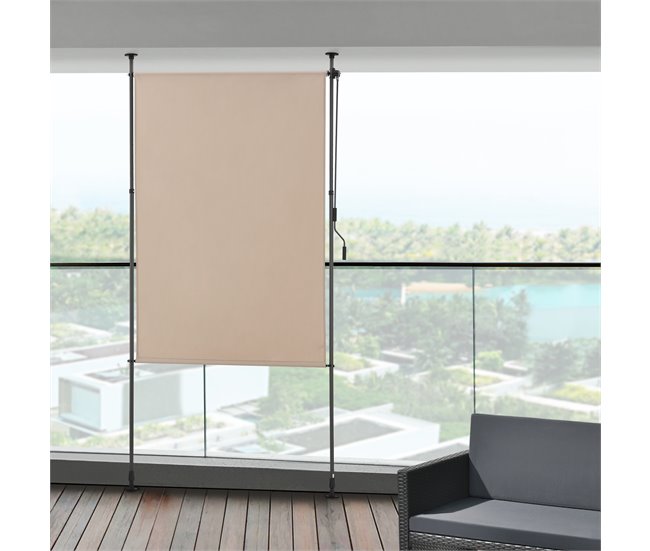 Conforama Persiana Enrollable Para Exteriores Cimarra Poliéster 120 X 270 X 310 Cm Color Arena [pro.tec]