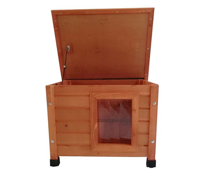 Conforama Pet Casa De Exterior Para Gatos Madera Marrón 57x45x43 Cm