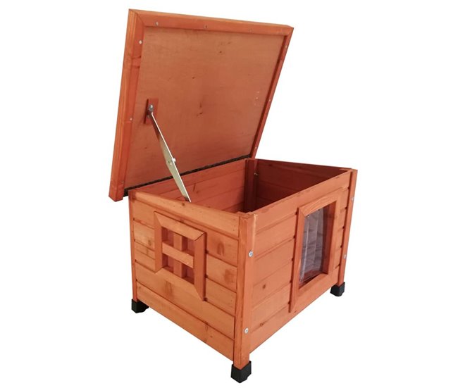 Conforama Pet Casa De Exterior Para Gatos Madera Marrón 57x45x43 Cm