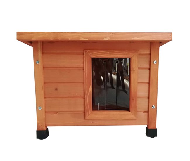 Conforama Pet Casa de exterior para gatos madera marrón 57x45x43 cm