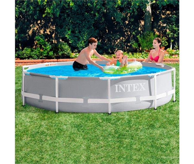 Conforama Piscina Desmontable Redonda Prism Frame Intex 305x76 Cm Con Depuradora