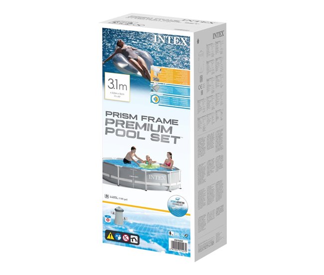 Conforama Piscina Desmontable Redonda Prism Frame Intex 305x76 Cm Con Depuradora