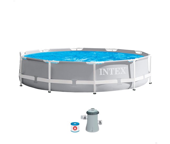 Conforama Piscina desmontable redonda prism frame intex 305x76 cm con depuradora