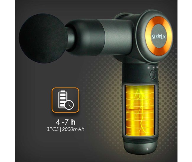 Conforama Pistola Masaje Muscular Masajeador GUN 240 Profesional 3 Modos Gridinlux