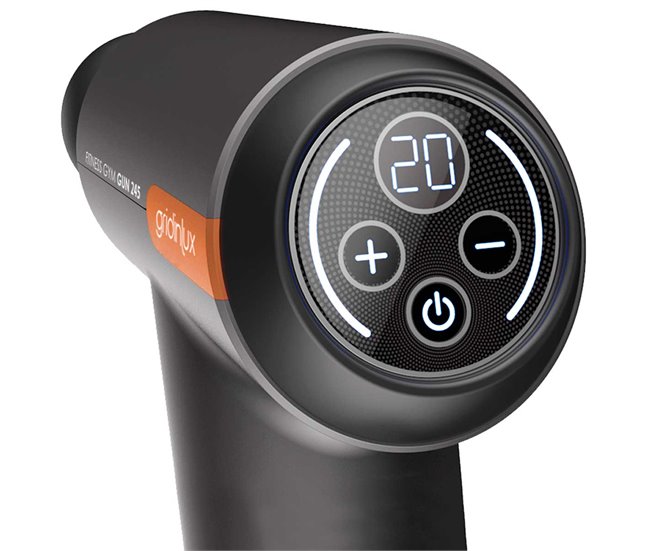 Conforama Pistola Masaje Muscular Masajeador GUN 245 Profesional 20 Modos Gridinlux