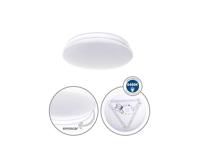 Conforama Plafon Acrilico Color Blanco Serie Drift 25cm