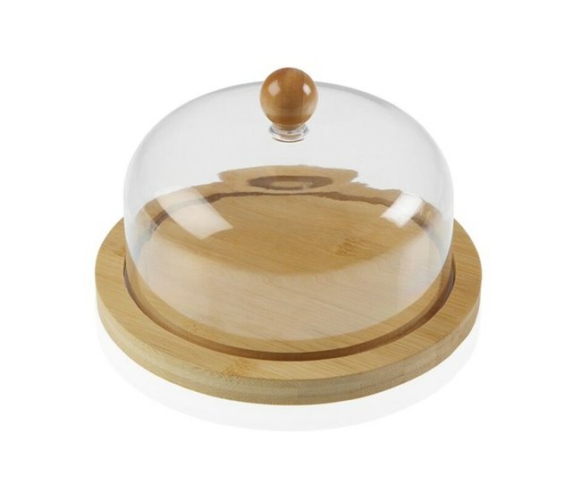 Conforama Plato para Queso Versa Bambú Poliestireno Madera MDF (Ø 10 cm)