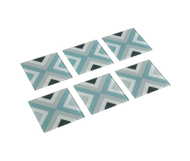 Conforama Posavasos Versa Dunard Cristal (6 Piezas) (0 6 x 10 x 10 cm)
