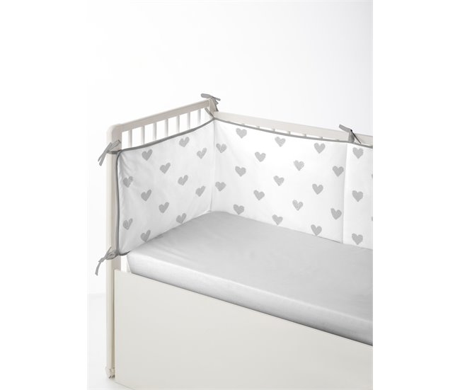 Conforama PROTECTOR DE CUNA/MAXICUNA CORAZONES A Fabricado Con 100% Algodón 60x60 Cm