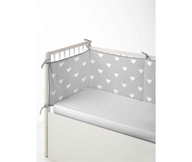 Conforama PROTECTOR DE CUNA/MAXICUNA CORAZONES A Fabricado Con 100% Algodón 60x60 Cm