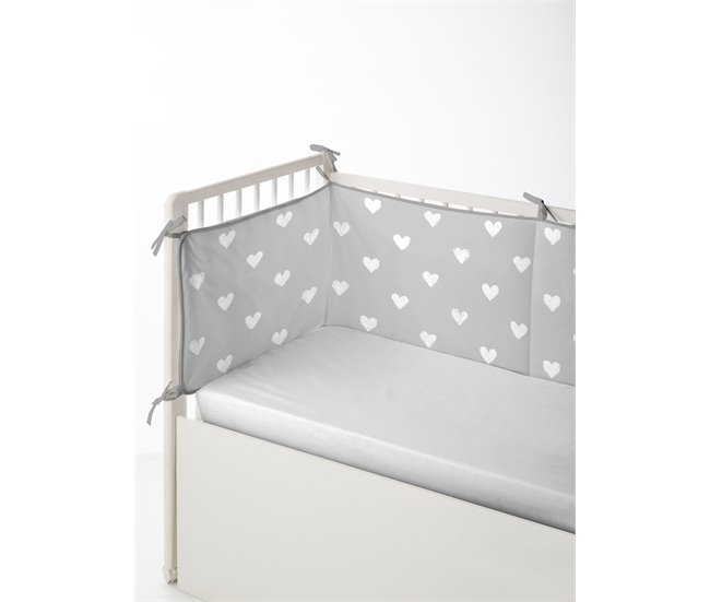 Conforama PROTECTOR DE CUNA/MAXICUNA CORAZONES A Fabricado con 100% algodón 60x60 cm