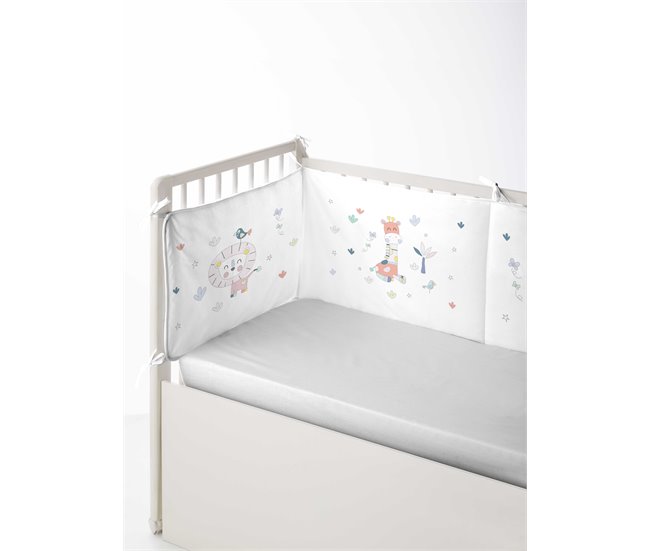 Conforama PROTECTOR DE CUNA/MAXICUNA JUNGLA Fabricado con 100% algodón 60x60 cm