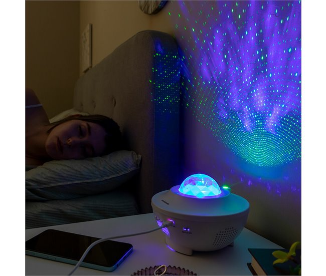Conforama Proyector De Estrellas LED Y Láser Con Altavoz Sedlay InnovaGoods
