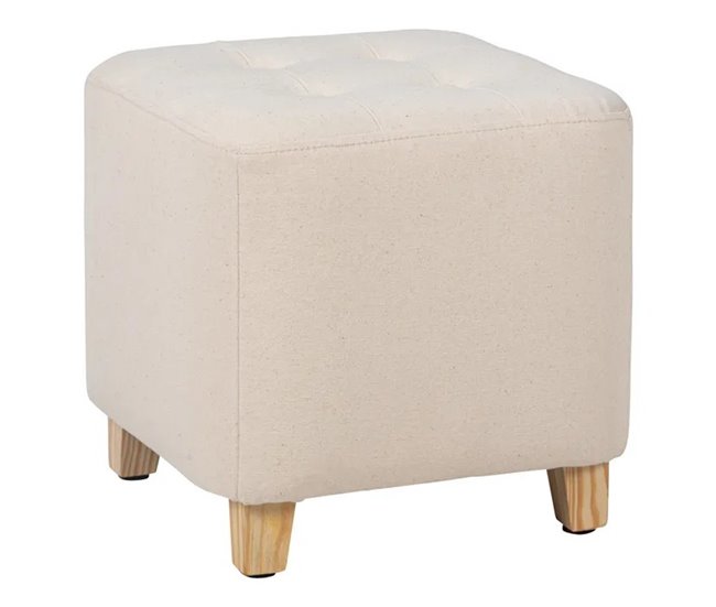 Conforama Puff CHARME 35x35cm tejido algodón surtido