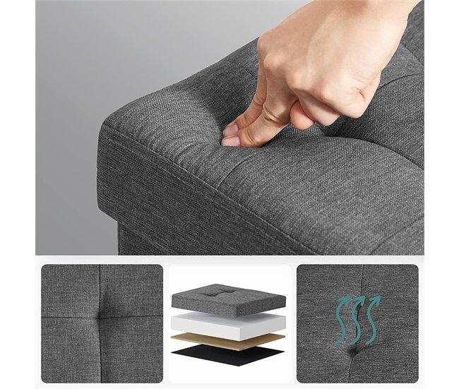 Conforama Puff De Almancenaje Plehable - 32L De Capacidad