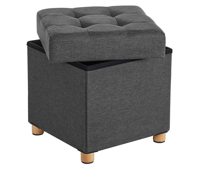 Conforama Puff de almancenaje plehable - 32L de capacidad