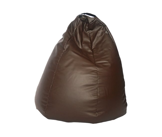 Conforama Puff PERA color chocolate polipiel 65X88 cm