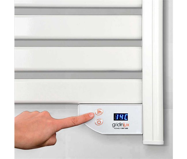 Conforama Radiador Toallero Eléctrico 500W Bajo Consumo 2 Modos Aluminio Gridinlux