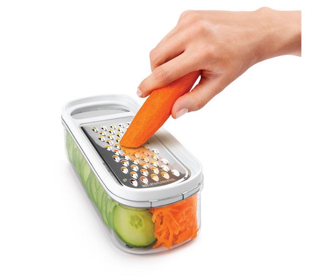 Conforama Rallador Con Depósito Metaltex Rap-Box 3 En 1 ABS Acrílico (21 Cm)