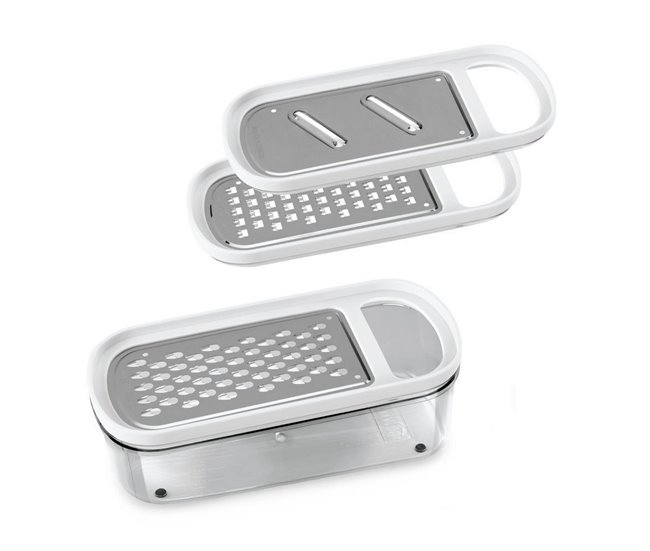 Conforama Rallador con Depósito Metaltex Rap-Box 3 en 1 ABS Acrílico (21 cm)