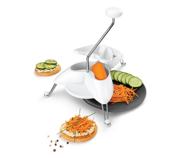 Conforama Rallador Metaltex Patas Blanco Acero Inoxidable (Ø 24 Cm)