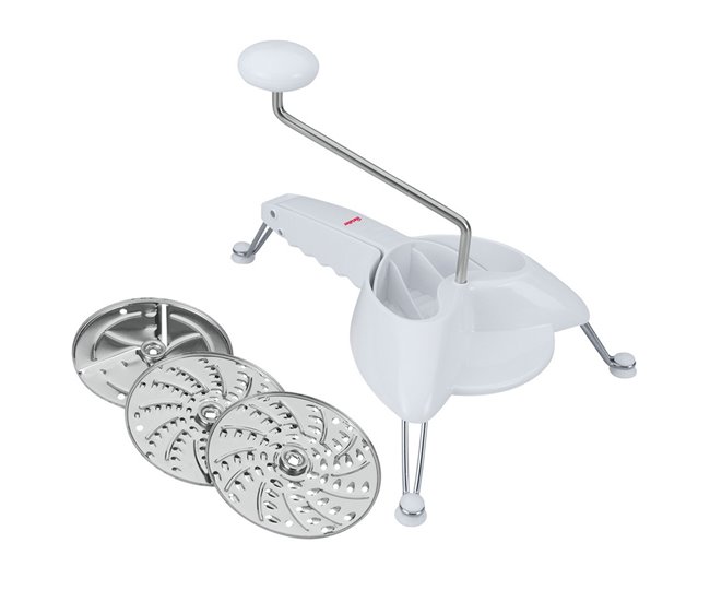 Conforama Rallador Metaltex Patas Blanco Acero Inoxidable (Ø 24 cm)