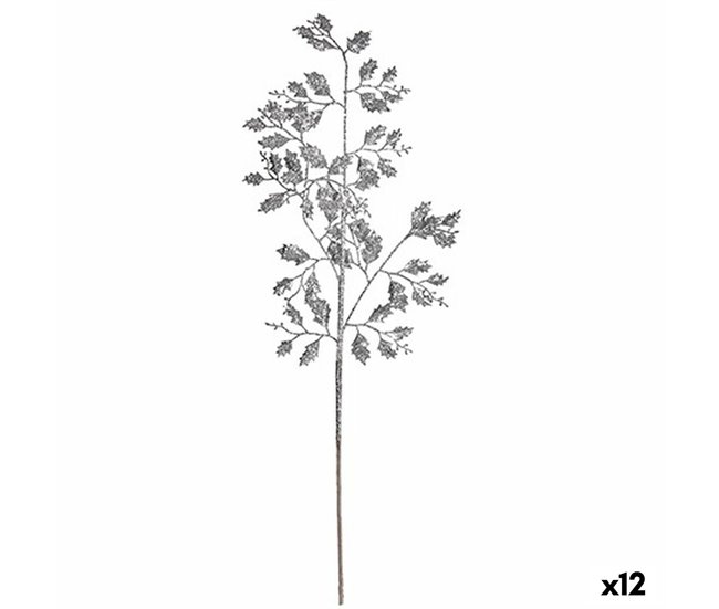 Conforama Rama Purpurina Plateado Metal Plástico 41 x 75 x 2 5 cm (12 Unidades)