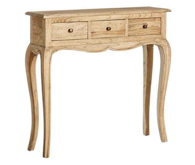 Conforama Recibidor 85 x 23 x 80 cm Natural madera de mindi