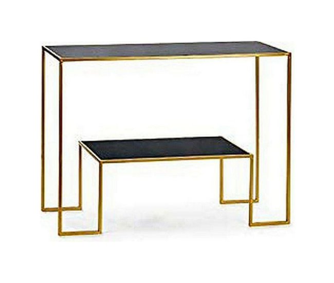 Conforama Recibidor BIG-S3605005 Negro Dorado Metal Cristal