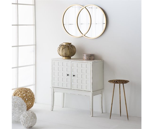 Conforama Recibidor Blanco De Madera De Abeto Y Mdf De 81.5x39x90 Cm