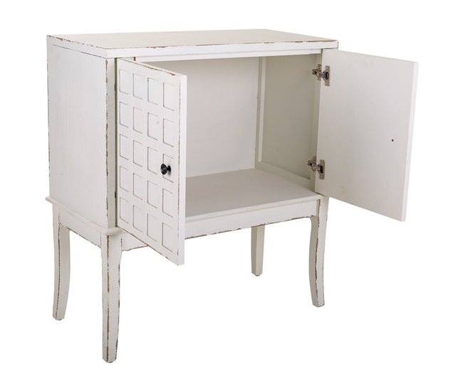 Conforama Recibidor Blanco De Madera De Abeto Y Mdf De 81.5x39x90 Cm