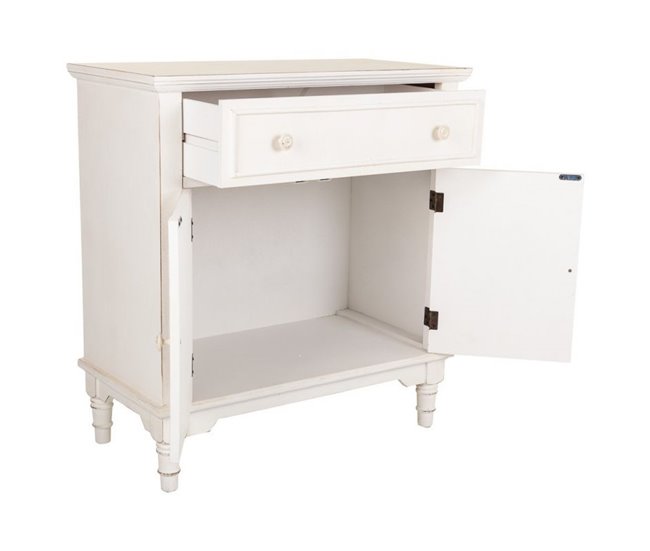 Conforama Recibidor Blanco Envejecido De Madera De Abeto Y Mdf De 73x36 5x78 Cm