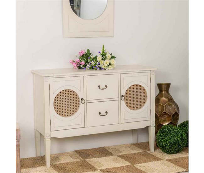 Conforama Recibidor De Madera Con Rejillas 106x40x78 Cm