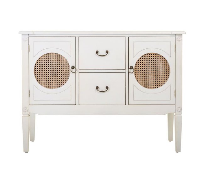 Conforama Recibidor De Madera Con Rejillas 106x40x78 Cm