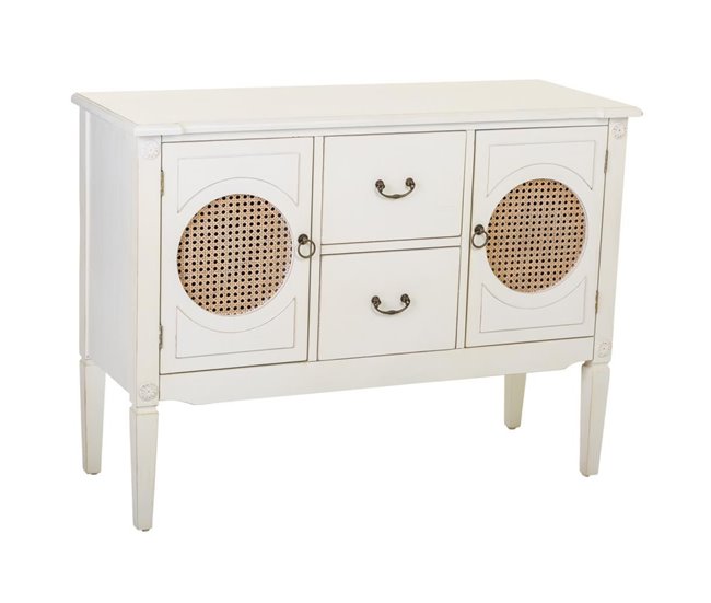 Conforama Recibidor de madera con rejillas 106x40x78 cm