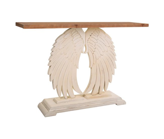 Conforama Recibidor de madera tallada 150x40x101h cm