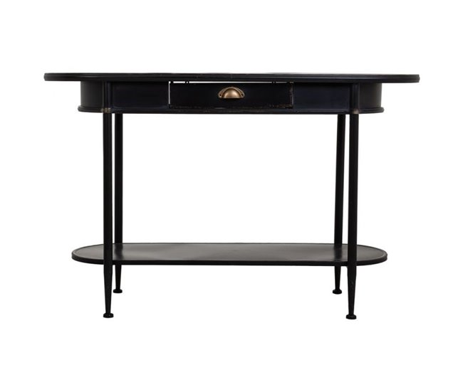 Conforama Recibidor De Metal Negro De 120x41x75h Cm