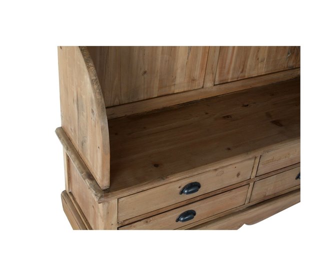 Conforama Recibidor DKD Home Decor Marrón Negro Multicolor Madera Pino Espejo 124 X 40 X 200 Cm