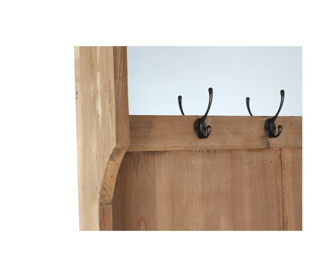 Conforama Recibidor DKD Home Decor Marrón Negro Multicolor Madera Pino Espejo 124 X 40 X 200 Cm