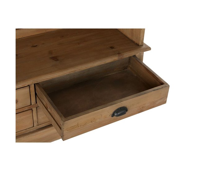 Conforama Recibidor DKD Home Decor Marrón Negro Multicolor Madera Pino Espejo 124 X 40 X 200 Cm