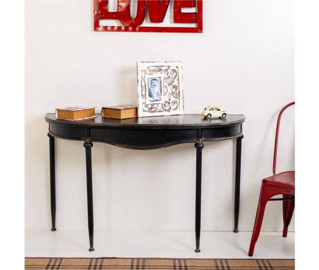 Conforama Recibidor En Metal Negro 124 5x43 5x75 5h Cm