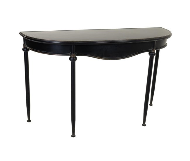 Conforama Recibidor en metal negro 124 5x43 5x75 5h cm