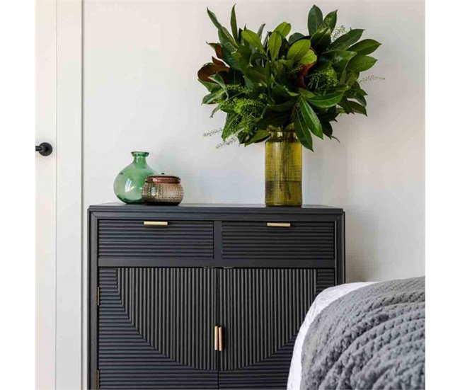 Conforama Recibidor GRIS ANTRACITA Con 2 Puertas Y 2 Cajones De 80x36x85.5 Cm