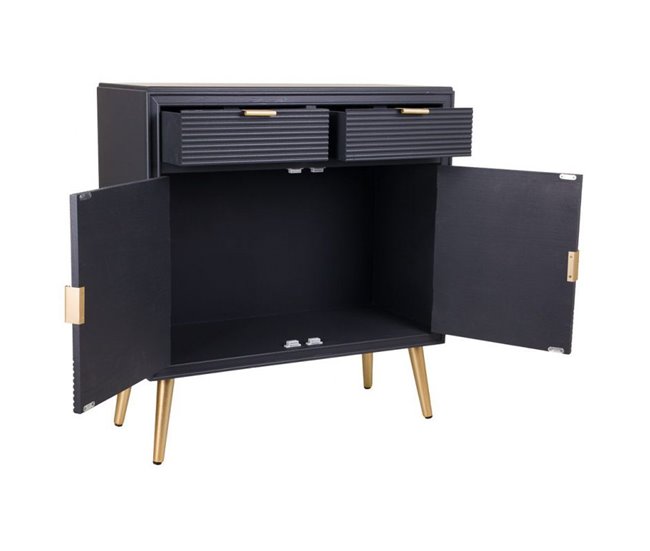 Conforama Recibidor GRIS ANTRACITA Con 2 Puertas Y 2 Cajones De 80x36x85.5 Cm